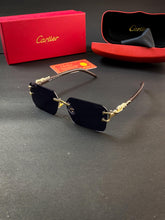 CARTIER GOLD BLACK SUNGLASSES