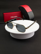 PRADA GOLD BLACK SUNGLASSES