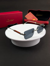 CARTIER SILVER BLACK Sunglasses