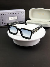 GUCCI SILVER BLUE SUNGLASSES