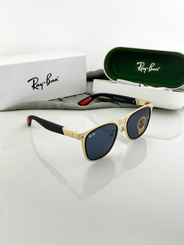 RAYBAN GOLD BLACK SUNGLASSES