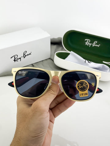 RAYBAN GOLD BLACK SUNGLASSES