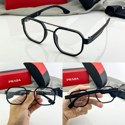 PRADA BLACK PLANO GLASSES